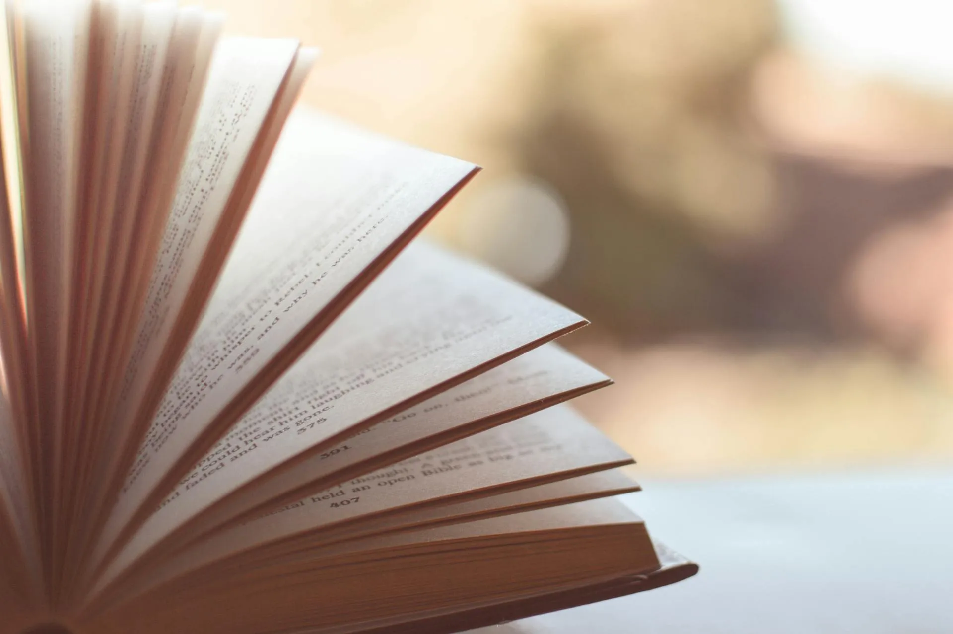 Opengeslagen boek in warm licht